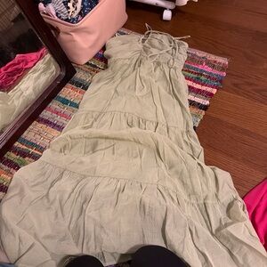 Elegant Green Maxi Dress